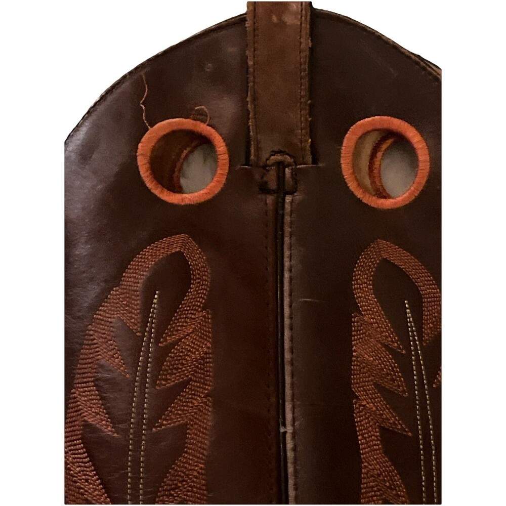 Road Wolf Men’s 11.5 Cowboy Boots – Brown Western Rodeo Leather - Picture 3 of 5